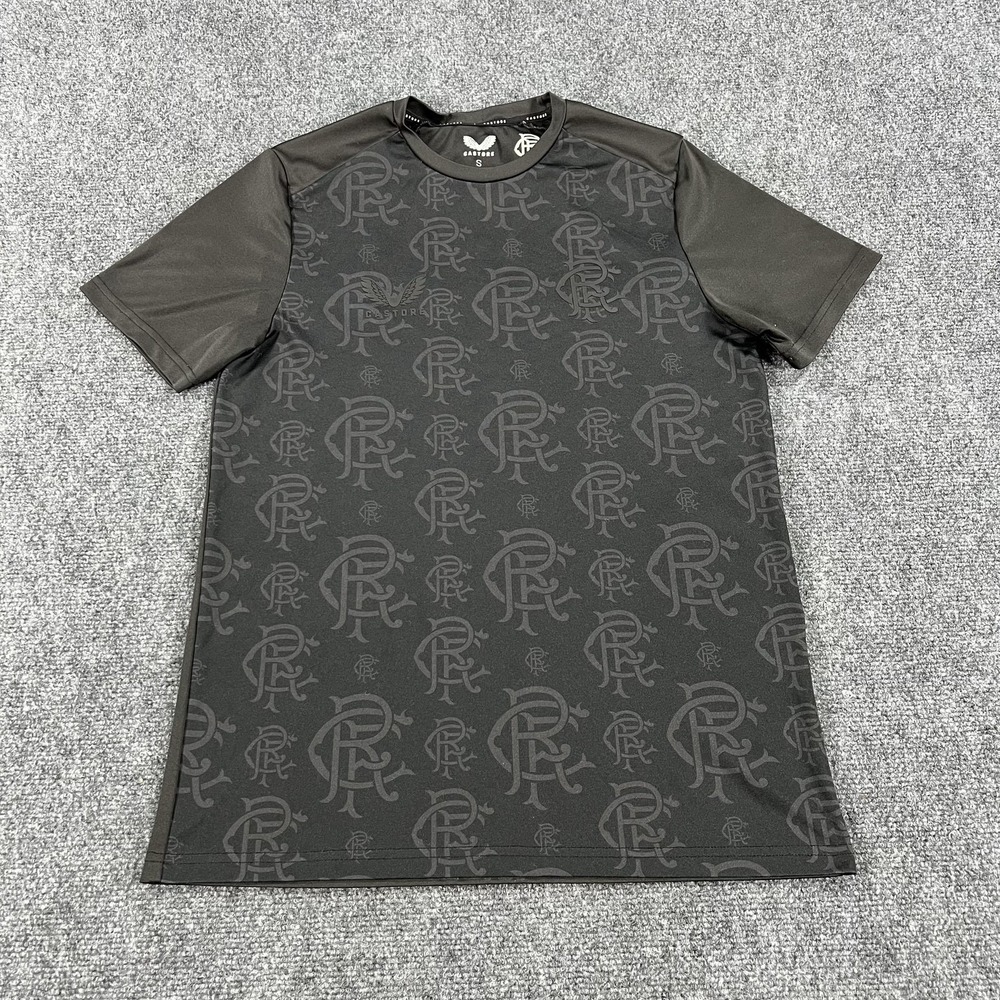 Rangers FC Shirt Mens Small Black‎ Soccer Castore All Over Print Training Jersey